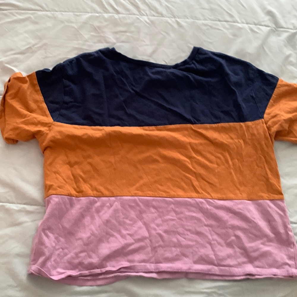Blue yellow pink crop top size M